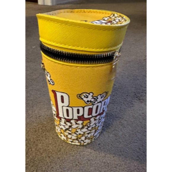 Movie Popcorn Crossbody Yellow Shoulder Hand Bag Purse - Picture 8 of 8